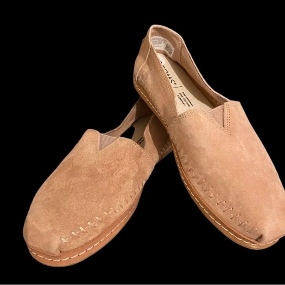 Women’s Toms suede comfort slip on loafers Blush shoes size 6 - Picture 5 of 9